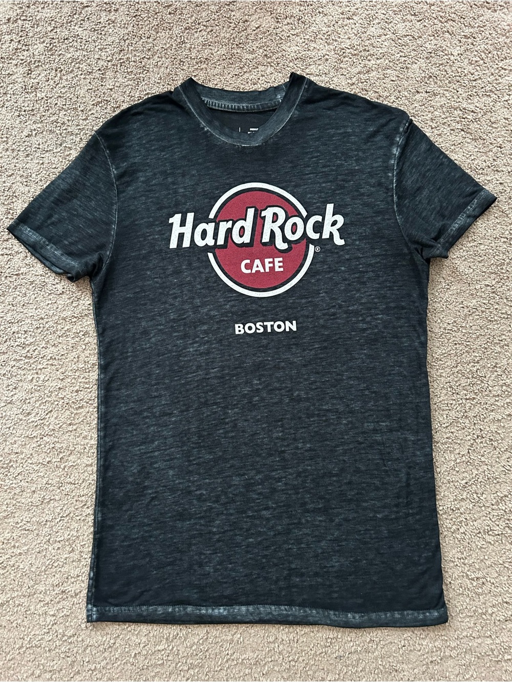 Rare! Hard Rock Cafe Boston Adult Black Graphic Tee with Logo size M